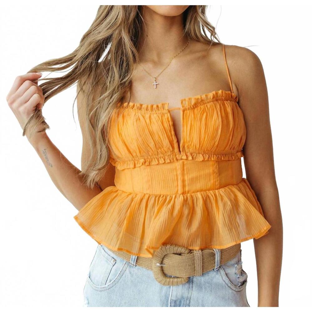 NEW ASTR sylvan top in papaya